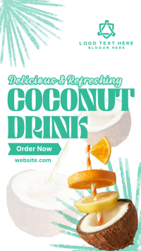 Refreshing Coconut Drink Instagram story Image Preview