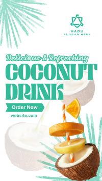 Refreshing Coconut Drink Instagram Story Design