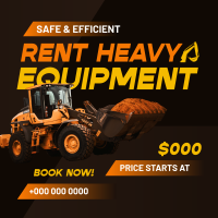 Heavy Equipment Rental Instagram post Image Preview