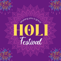 Happy Holi Instagram Post Design