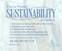 Sustainable Fashion Tips Facebook Post Preview
