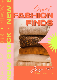 Great Fashion Finds Poster Design