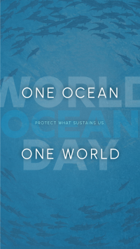 Simple Minimalist Ocean Day Instagram Story Design