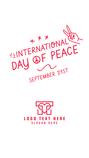 International Day of Peace Scribble Facebook story Image Preview