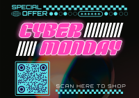 Cyber Monday Discount Postcard Design