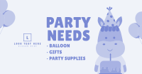 Party Supplies Facebook Ad Design