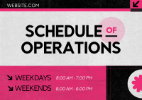 Brutalism Operating Hours Postcard Image Preview