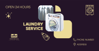 Laundry Shop Service Facebook Ad Design