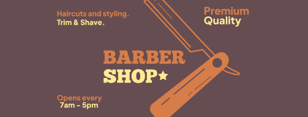 Haircuts and Styling Facebook Cover Design Image Preview