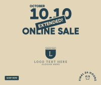 Extended Online Sale 10.10  Facebook post Image Preview