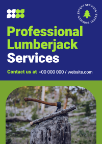 Professional Lumberjack Service Poster Design