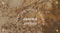 Autumn Arrives Quote Facebook Event Cover Design