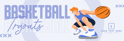 Basketball Tryouts Twitter header (cover) Image Preview