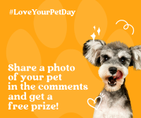 Cute Pet Lover Giveaway Facebook Post Design