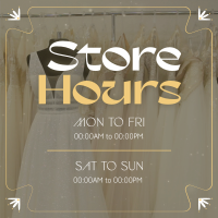 Sophisticated Shop Hours Instagram Post Design