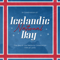 Textured Icelandic National Day Linkedin Post Image Preview