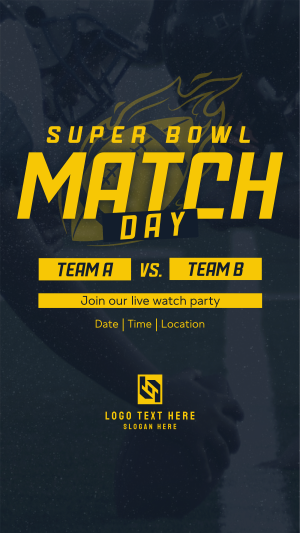 Superbowl Match Day Facebook story Image Preview