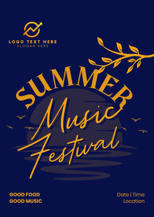 Beachy Summer Music Poster Image Preview
