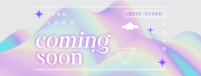 Holographic Coming Soon Facebook cover Image Preview