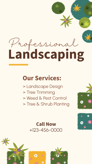 Professional Landscaping Instagram story