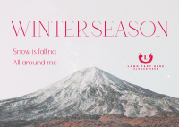 Winter Season Postcard Design