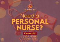 Modern Personal Nurse Postcard Image Preview