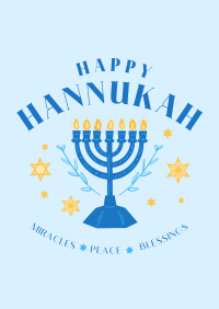 Hanukkah Menorah Greeting Poster Image Preview