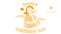 Woman Thinking Day Facebook Event Cover Image Preview