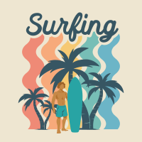 Surfing Vacation T-shirt Image Preview