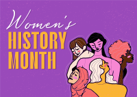 Women's History Month March Postcard Design