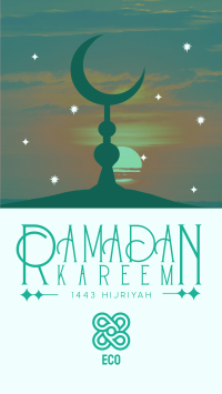 Unique Minimalist Ramadan TikTok video Image Preview