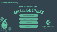 Online Business Support Facebook Event Cover Design