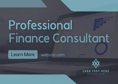 Professional Finance Consultant Postcard Image Preview