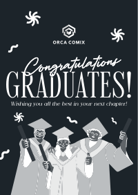 Quirky Fun Graduation Flyer Image Preview