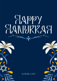 Hanukkah Flower Burst Poster Image Preview