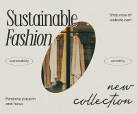 Clean Minimalist Sustainable Fashion Facebook Post Design