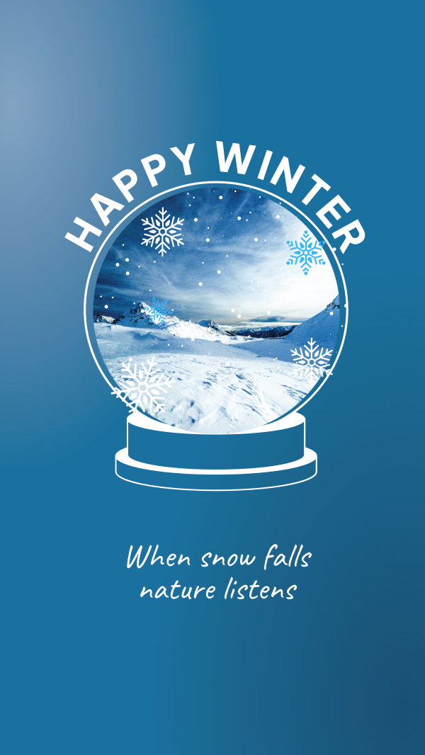 Snow Globe Instagram Story Design Image Preview