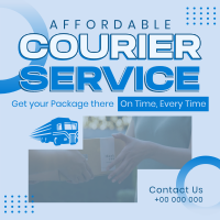 Affordable Courier Service Instagram Post Design