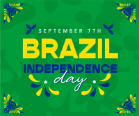 Brazil Independence Patterns Facebook Post Design