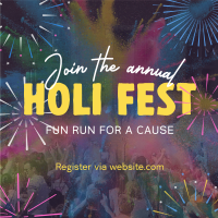 Holi Fest Fun Run Instagram post Image Preview