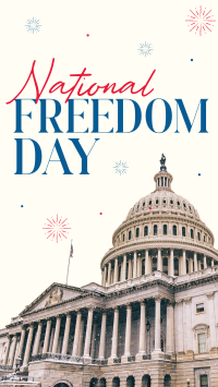 Freedom Day Fireworks Instagram Story Design