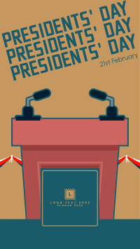 Presidents Day Podium Facebook story Image Preview
