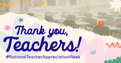 Teacher Week Greeting Facebook ad Image Preview