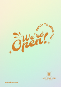 We're Open Funky Poster Image Preview