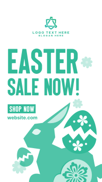Floral Easter Bunny Sale Video Image Preview