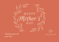 Floral Mother's Day Postcard Image Preview