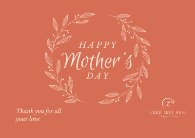 Floral Mother's Day Postcard Image Preview