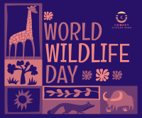 Paper Cutout World Wildlife Day Facebook post Image Preview