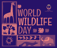 Paper Cutout World Wildlife Day Facebook post Image Preview