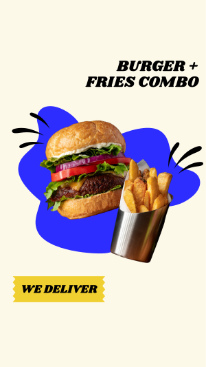 Burger Fries Facebook story Image Preview